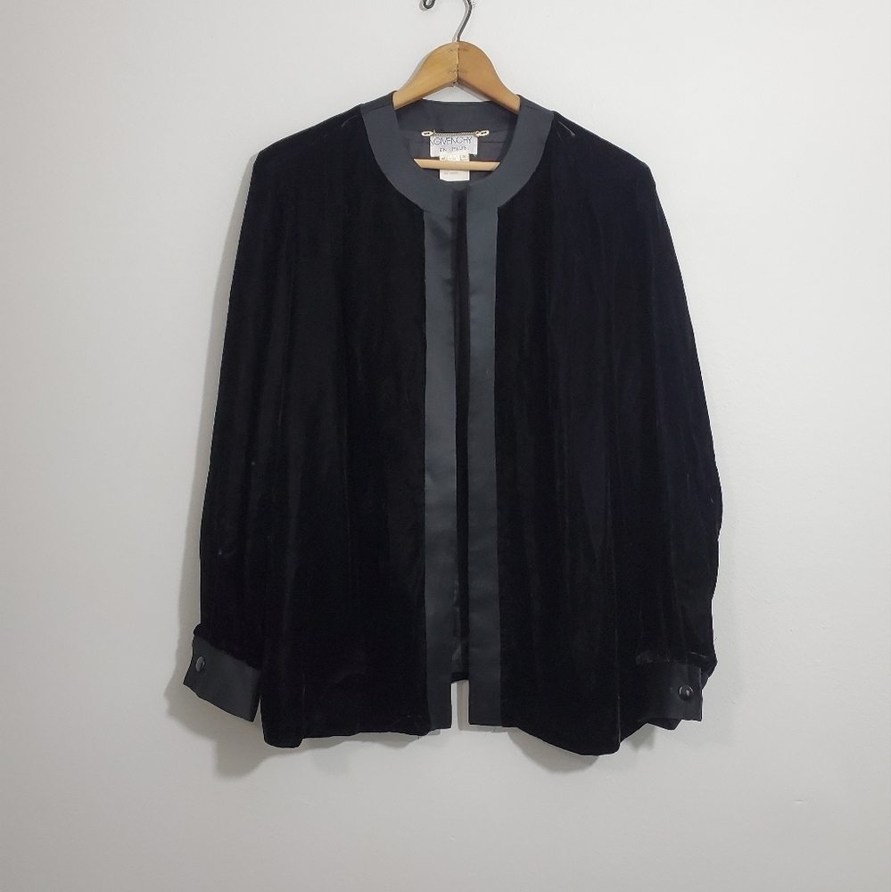 Vintage Givenchy Black Velveteen Light Jacket